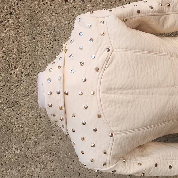 Zara white leather jacket with studs - Picture 11 of 16